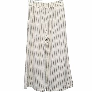Rewash Striped Palazzo Wide Leg Pants Women's Small Linen Blend Beach Boho‎